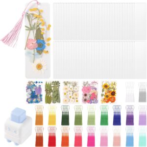 Pressed Flower Bookmark Making Kit with Laminating Sheets for DIY Floral Bookmarks