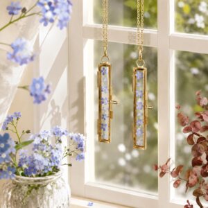 Double-Sided Pressed Forget-Me-Not Flower Bookmark for Reading, Journaling and Gift Giving
